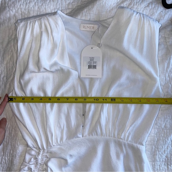 NWT Rumer (Anthropologie) White Linen Maxi Dress Small $299 - Picture 11 of 15